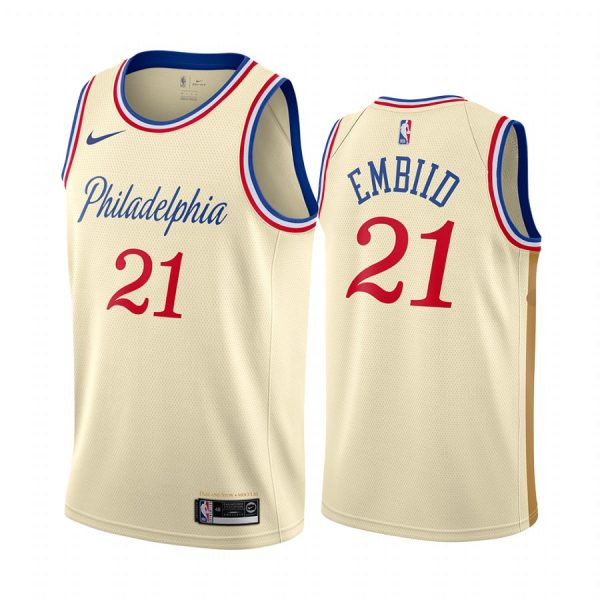 Philadelphia 76ers Joel Embiid 2020 Cream City Jersey Philadelphia 76ers Joel Embiid 2020 Cream City Jersey