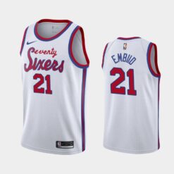 Philadelphia 76ers Joel Embiid 2020 White Classic Jersey