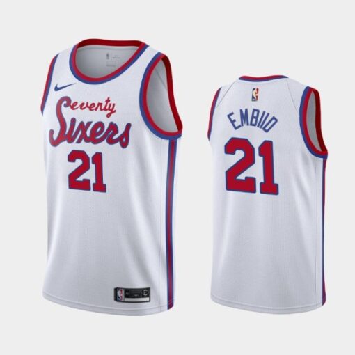 Philadelphia 76ers Joel Embiid 2020 White Classic Jersey