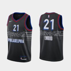 Philadelphia 76ers Joel Embiid 2021 City Black Jersey