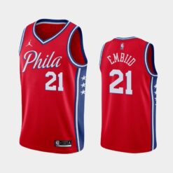 Philadelphia 76ers Joel Embiid 2021 Red Statement Jersey