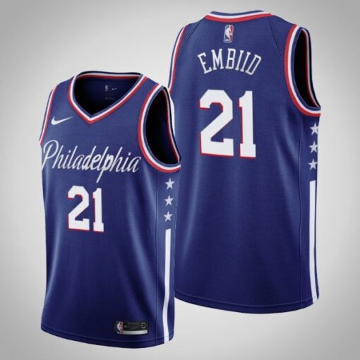 Philadelphia 76ers Joel Embiid Blue City Edition Jersey