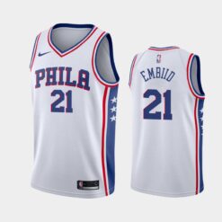 Philadelphia 76ers Joel Embiid White Association Jersey