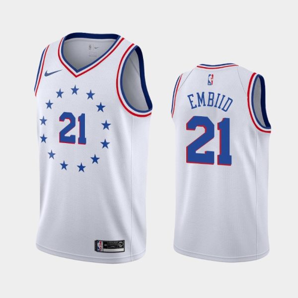 Philadelphia 76ers Joel Embiid White Earned Jersey Philadelphia 76ers Joel Embiid White Earned Jersey