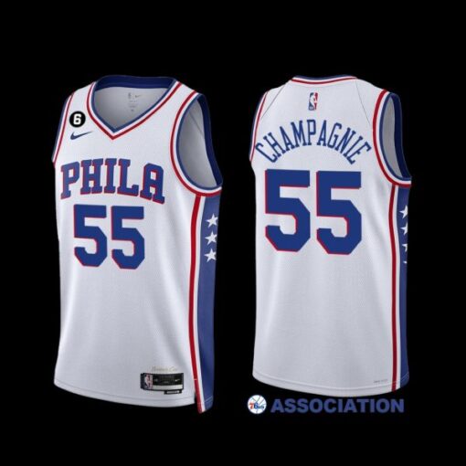 Philadelphia 76ers Julian Champagnie 2022-23 Association Edition Jersey White