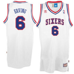 Philadelphia 76ers Julius Erving White Throwback Jersey