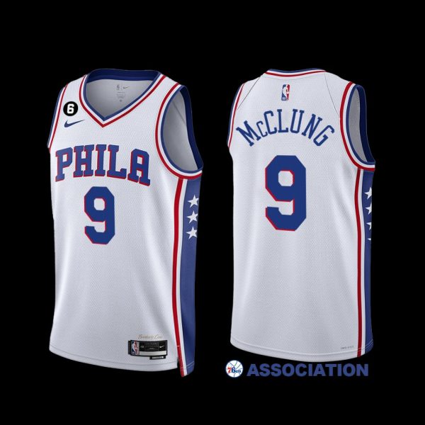 Philadelphia 76ers Mac McClung 2022-23 Association Edition Jersey White Philadelphia 76ers Mac McClung 2022-23 Association Edition Jersey White