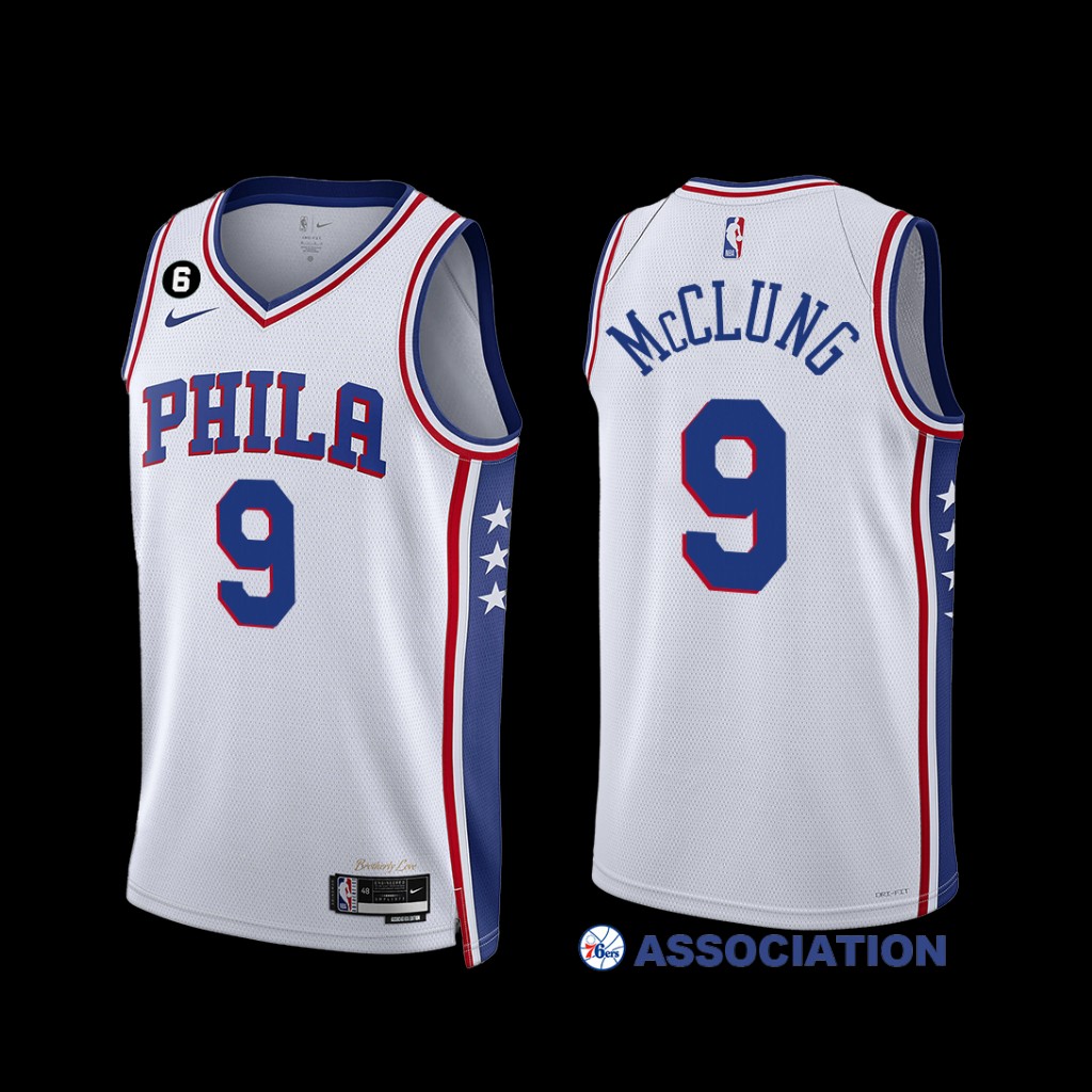 Philadelphia 76ers Mac McClung 2022-23 Association Edition Jersey White Philadelphia 76ers Mac McClung 2022-23 Association Edition Jersey White