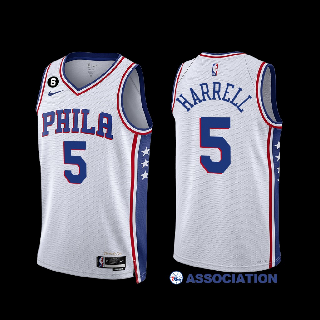 Philadelphia 76ers Montrezl Harrell 2022-23 Association Edition Jersey White Philadelphia 76ers Montrezl Harrell 2022-23 Association Edition Jersey White