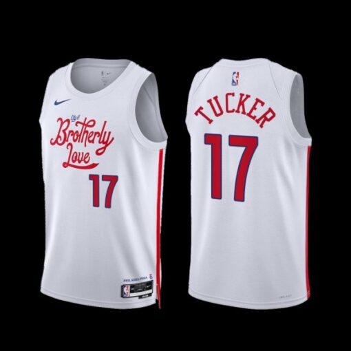 Philadelphia 76ers P.J. Tucker 2022-23 City Edition Jersey White