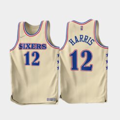 Philadelphia 76ers Tobias Harris 2022-23 Cream Earned Edition Jersey