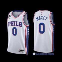 Philadelphia 76ers Tyrese Maxey 2022-23 Association Edition Jersey White