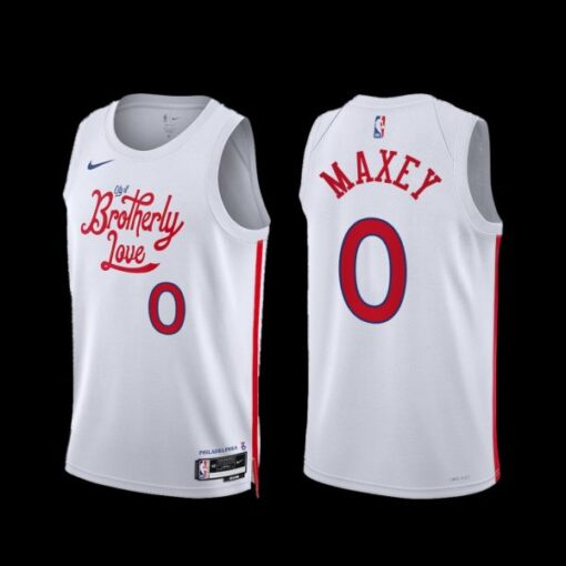 Philadelphia 76ers Tyrese Maxey 2022-23 City Edition Jersey White