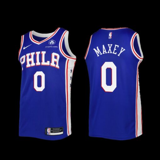 Philadelphia 76ers Tyrese Maxey 2022-23 Icon Edition Jersey Royal