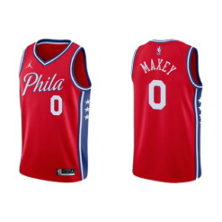 Philadelphia 76ers Tyrese Maxey Red Statement Jersey