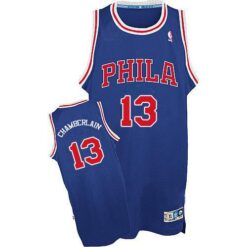 Philadelphia 76ers Wilt Chamberlain Blue Throwback Jersey