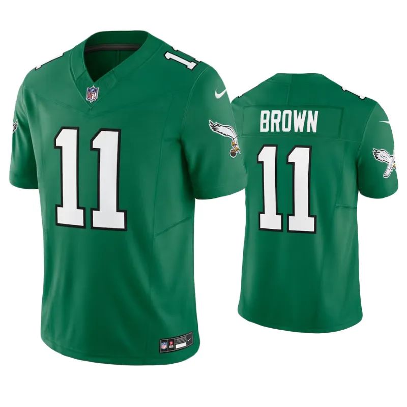 Philadelphia Eagles A.J. Brown Green Throwback Limited Jersey Philadelphia Eagles A.J. Brown Green Throwback Limited Jersey