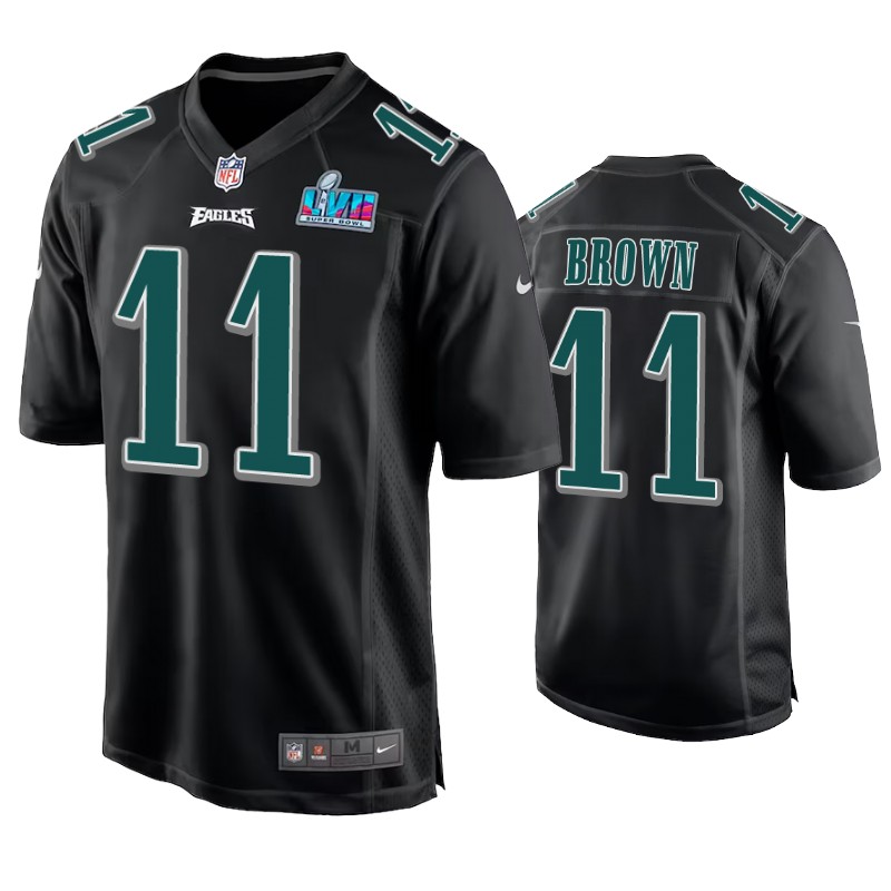 Philadelphia Eagles A.J. Brown Super Bowl LVII Black Fashion Jersey Philadelphia Eagles A.J. Brown Super Bowl LVII Black Fashion Jersey