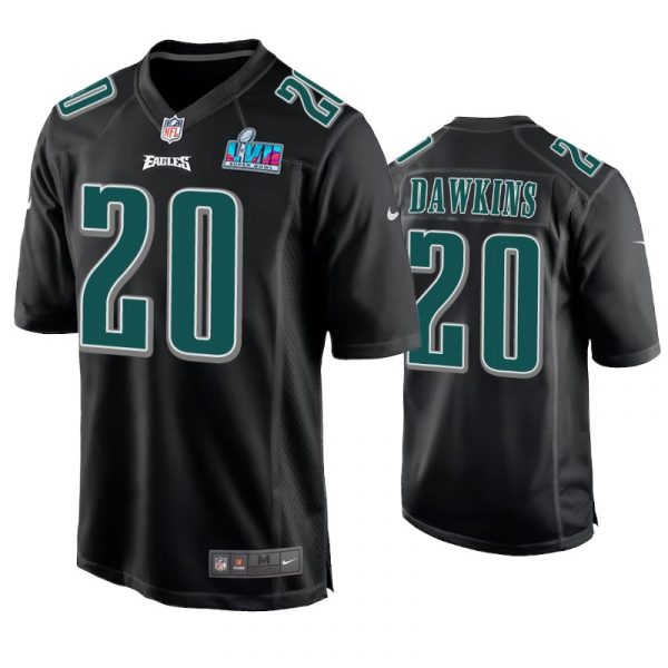 Philadelphia Eagles Brian Dawkins Super Bowl LVII Black Fashion Jersey Philadelphia Eagles Brian Dawkins Super Bowl LVII Black Fashion Jersey