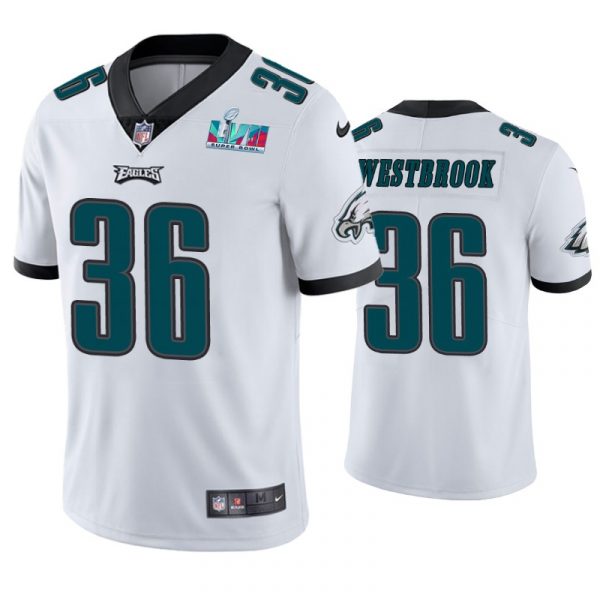 Philadelphia Eagles Brian Westbrook Super Bowl LVII White Limited Jersey Philadelphia Eagles Brian Westbrook Super Bowl LVII White Limited Jersey