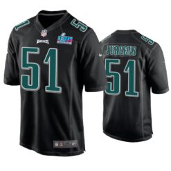 Philadelphia Eagles Cam Jurgens Super Bowl LVII Black Fashion Jersey