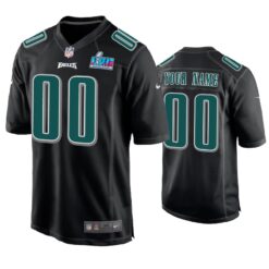 Philadelphia Eagles Custom Super Bowl LVII Black Fashion Jersey