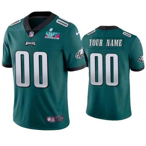 Philadelphia Eagles Custom Super Bowl LVII Green Limited Jersey