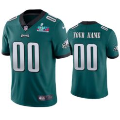 Philadelphia Eagles Custom Super Bowl LVII Green Limited Jersey