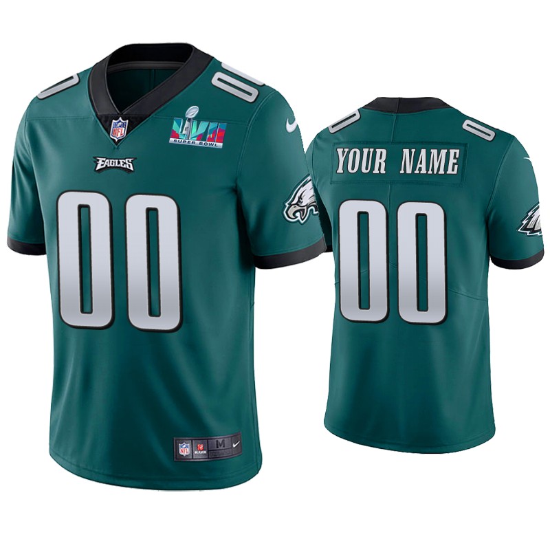 Philadelphia Eagles Custom Super Bowl LVII Green Limited Jersey Philadelphia Eagles Custom Super Bowl LVII Green Limited Jersey
