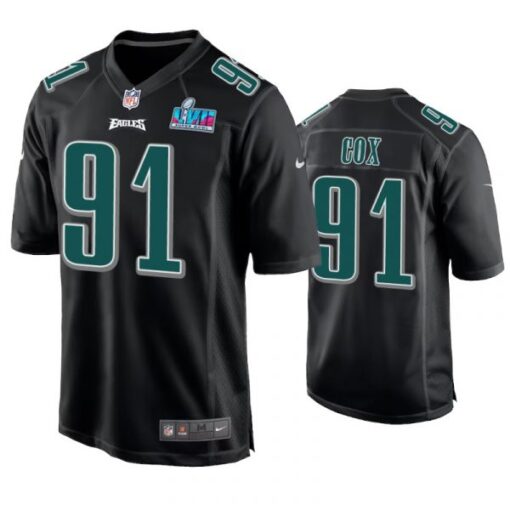 Philadelphia Eagles Fletcher Cox Super Bowl LVII Black Fashion Jersey