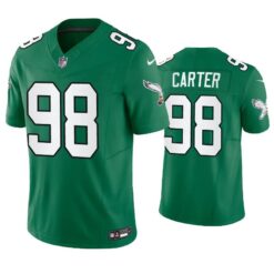 Philadelphia Eagles Jalen Carter Green Throwback Limited Jersey