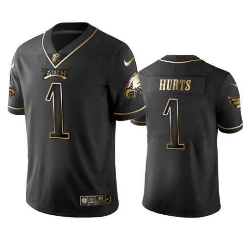 Philadelphia Eagles Jalen Hurts Black Golden Limited Jersey