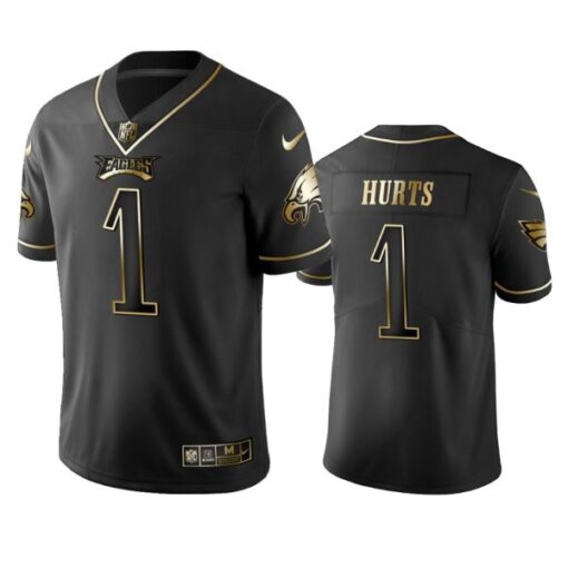 Philadelphia Eagles Jalen Hurts Black Golden Limited Jersey