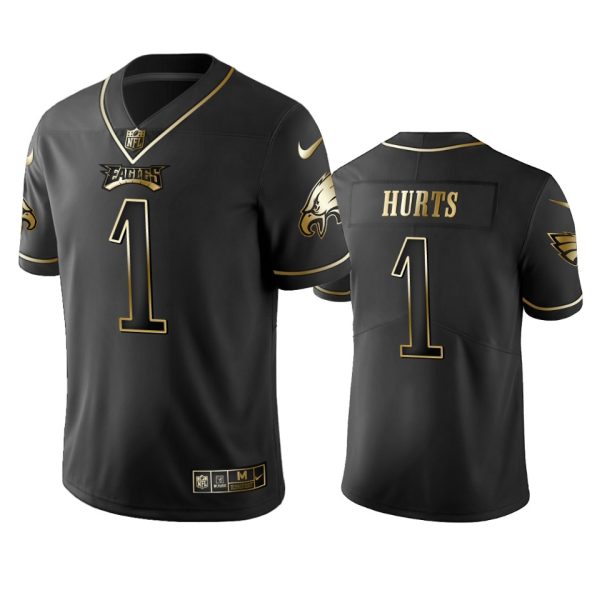 Philadelphia Eagles Jalen Hurts Black Golden Limited Jersey Philadelphia Eagles Jalen Hurts Black Golden Limited Jersey
