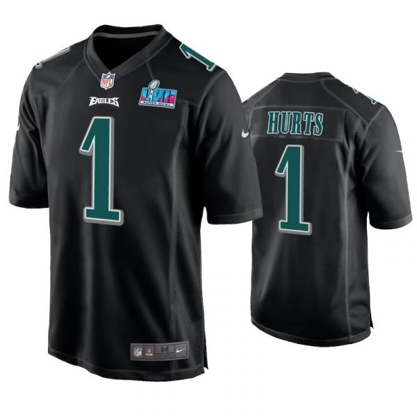 Philadelphia Eagles Jalen Hurts Super Bowl LVII Black Fashion Jersey Philadelphia Eagles Jalen Hurts Super Bowl LVII Black Fashion Jersey