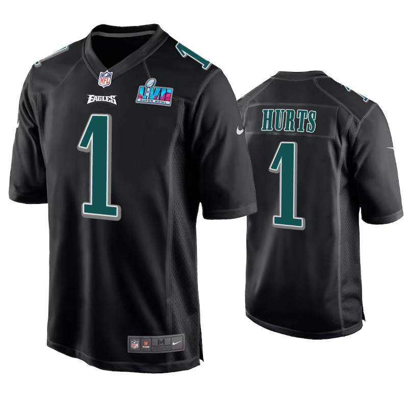 Philadelphia Eagles Jalen Hurts Super Bowl LVII Black Fashion Jersey Philadelphia Eagles Jalen Hurts Super Bowl LVII Black Fashion Jersey