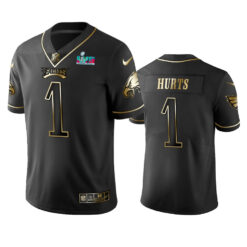Philadelphia Eagles Jalen Hurts Super Bowl LVII Black Golden Limited Jersey