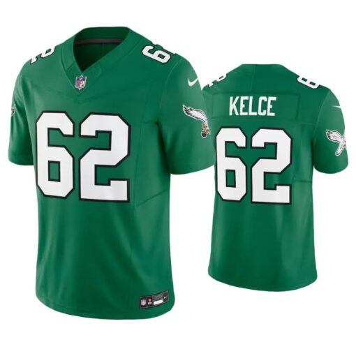Philadelphia Eagles Jason Kelce Green Throwback Limited Jersey
