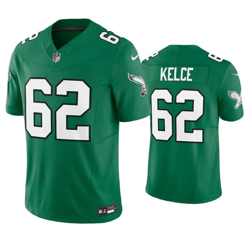 Philadelphia Eagles Jason Kelce Green Throwback Limited Jersey Philadelphia Eagles Jason Kelce Green Throwback Limited Jersey