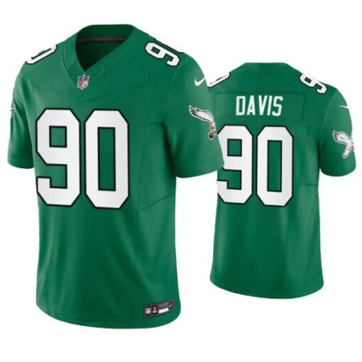 Philadelphia Eagles Jordan Davis Green Throwback Limited Jersey