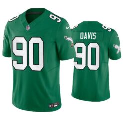 Philadelphia Eagles Jordan Davis Green Throwback Limited Jersey