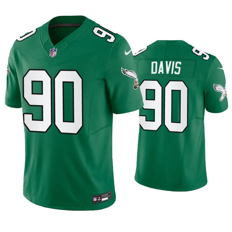 Philadelphia Eagles Jordan Davis Green Throwback Limited Jersey Philadelphia Eagles Jordan Davis Green Throwback Limited Jersey