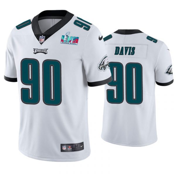 Philadelphia Eagles Jordan Davis Super Bowl LVII White Limited Jersey Philadelphia Eagles Jordan Davis Super Bowl LVII White Limited Jersey