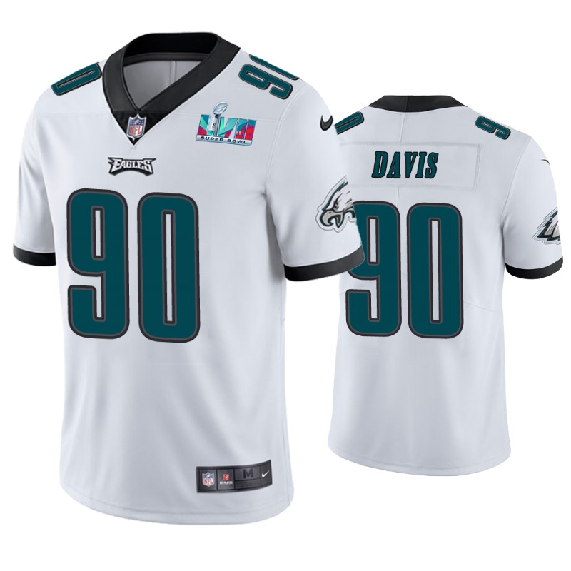 Philadelphia Eagles Jordan Davis Super Bowl LVII White Limited Jersey Philadelphia Eagles Jordan Davis Super Bowl LVII White Limited Jersey