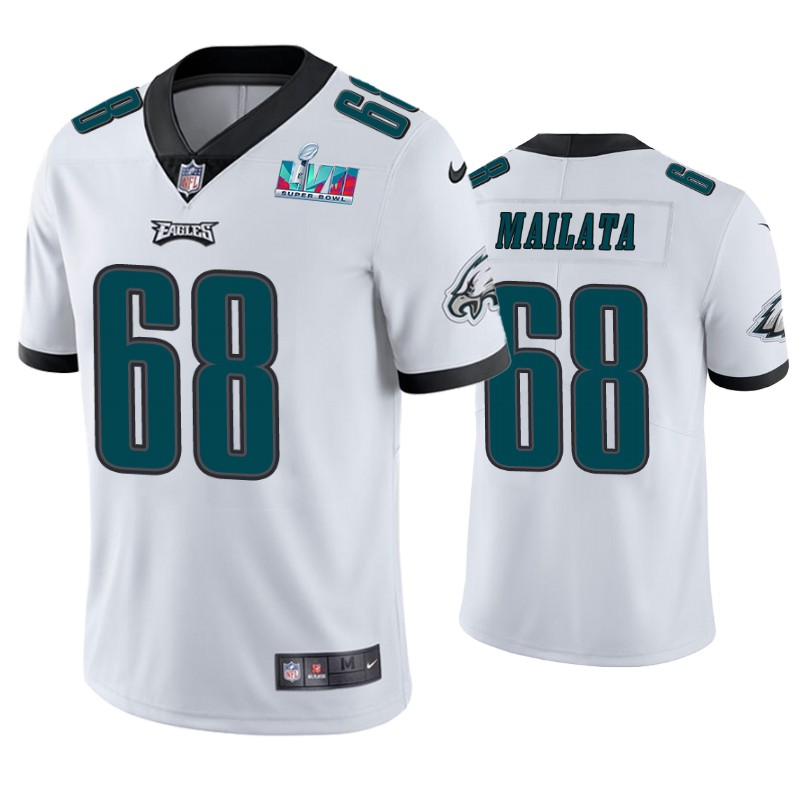 Philadelphia Eagles Jordan Mailata Super Bowl LVII White Limited Jersey Philadelphia Eagles Jordan Mailata Super Bowl LVII White Limited Jersey