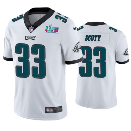 Philadelphia Eagles Josiah Scott Super Bowl LVII White Limited Jersey