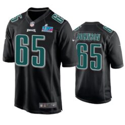 Philadelphia Eagles Lane Johnson Super Bowl LVII Black Fashion Jersey