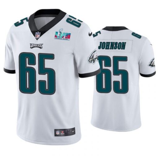 Philadelphia Eagles Lane Johnson Super Bowl LVII White Limited Jersey