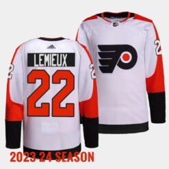 Philadelphia Flyers Brendan Lemieux 2023 2024 Away White Jersey
