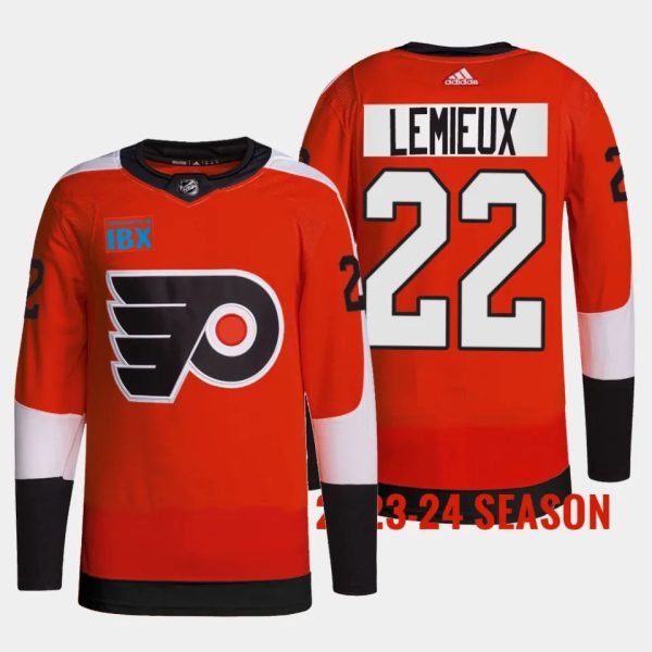 Philadelphia Flyers Brendan Lemieux 2023 2024 Home Burnt Orange Jersey Philadelphia Flyers Brendan Lemieux 2023 2024 Home Burnt Orange Jersey